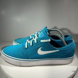 Nike Zoom Stefan Janoski Mens Casual Canvas Shoes Size 10.5 Blue Sneakers Skate
